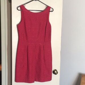 Fuchsia Banana Republic Sleeveless Lace Dress